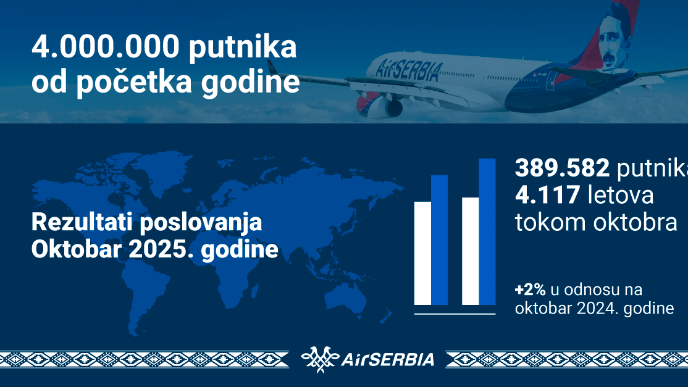 Četiri miliona putnika za deset meseci